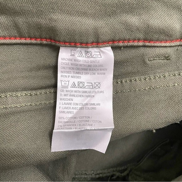 Peace Love World Olive Green Raw Hem Button Front Flare Jeans Women’s Size 2 - Picture 10 of 12